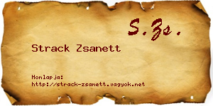 Strack Zsanett névjegykártya