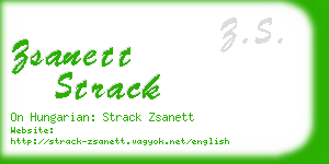 zsanett strack business card